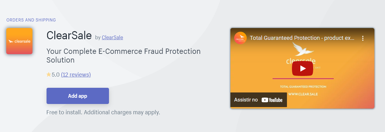 ClearSale Shopify 2
